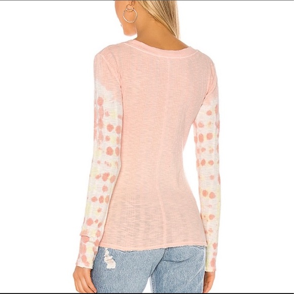 Free People Big Sur with Tie Dye Long Sleeves Size L - Picture 2 of 6
